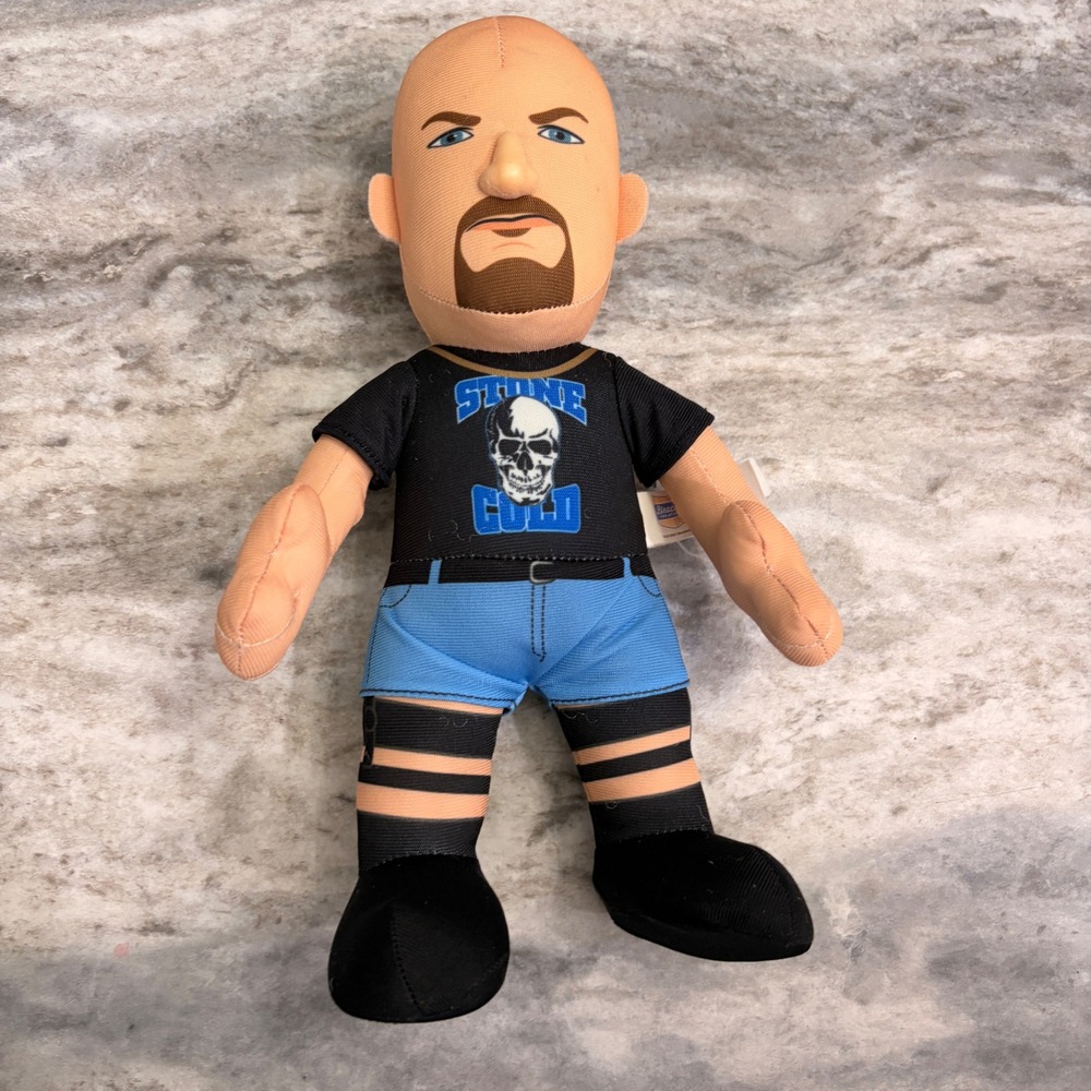 WWE Bleacher Creatures Stone Cold Steve Austin Plush Figure 10" Wrestling Toy